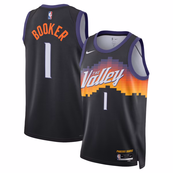 Phoenix Suns Devin Booker Black Jersey-3 Phoenix Suns Devin Booker Black Jersey-3