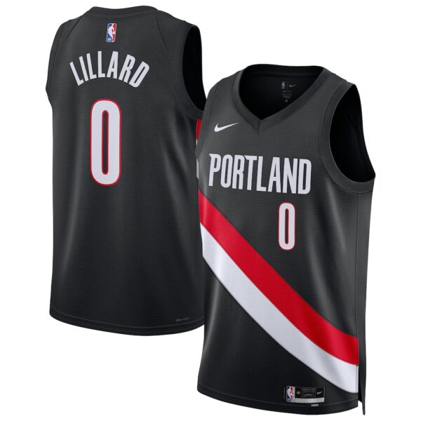 Portland Trail Blazers Damian Lillard Black Jersey