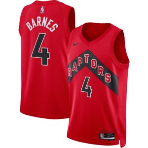 Toronto Raptors Scottie Barnes Red Jersey Toronto Raptors Scottie Barnes Red Jersey
