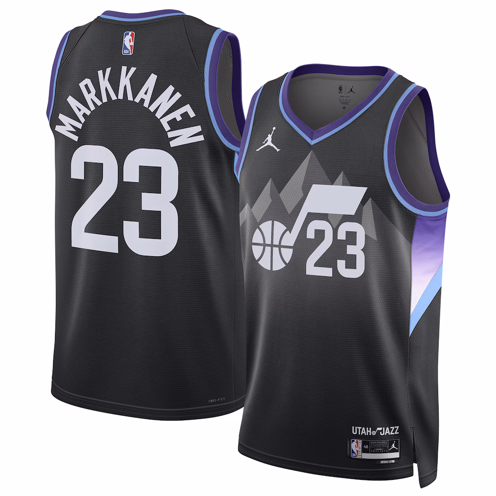 Utah Jazz Lauri Markkanen Black Jersey Utah Jazz Lauri Markkanen Black Jersey