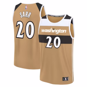 Washington Wizards Alex Sarr Gold 2025-26 City Edition Jersey Washington Wizards Alex Sarr Gold 2025/26 City Edition Jersey