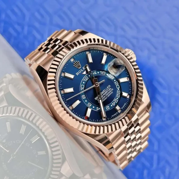 mmexport1772967687956 Rolex Sky-Dweller 42mm 18K Everose Gold Oyster Bracelet Automatic Watch