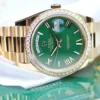 Rolex Day-Date 36mm 18K Yellow Gold Round Diamond Bezel President Bracelet Automatic Watch