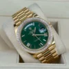 Rolex Day-Date 36mm 18K Yellow Gold Baguette Diamond Bezel President Bracelet Automatic Watch