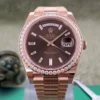 mmexport1773661205811 Rolex Day-Date 40mm 18K Everose Gold Round Diamond Bezel President Bracelet Automatic Watch