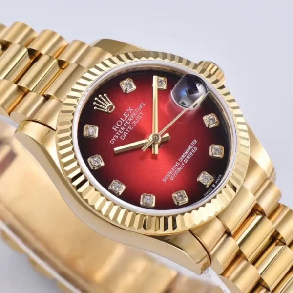 mmexport1773906122310 Rolex Datejust 31mm 18K Yellow Gold Round Diamond Bezel Ladies Automatic Watch