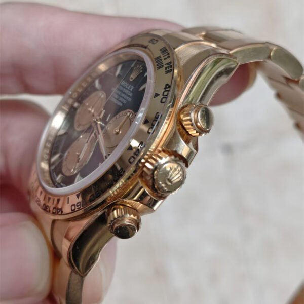 主图-2 Rolex Cosmograph Daytona 18K Yellow Gold Oyster Solid Link Bracelet Automatic Watch