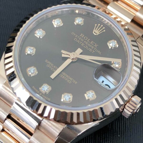 详情-6 Rolex Datejust 31mm Everose Gold Fluted Bezel Ladies Automatic Watch